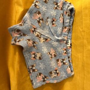 Cozy Blue Fleece Pajama Shorts